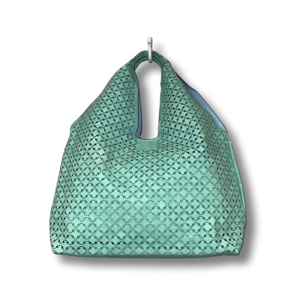 Laser Cut Shoulder Hobo W/ Smaller Bag & Extra Strap